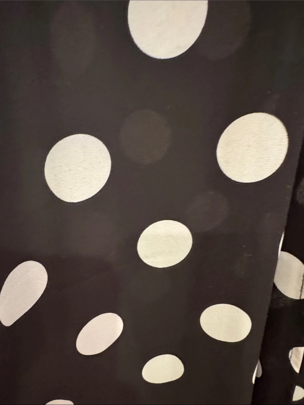Black & White Polka Dot Kimono with Lace Trim